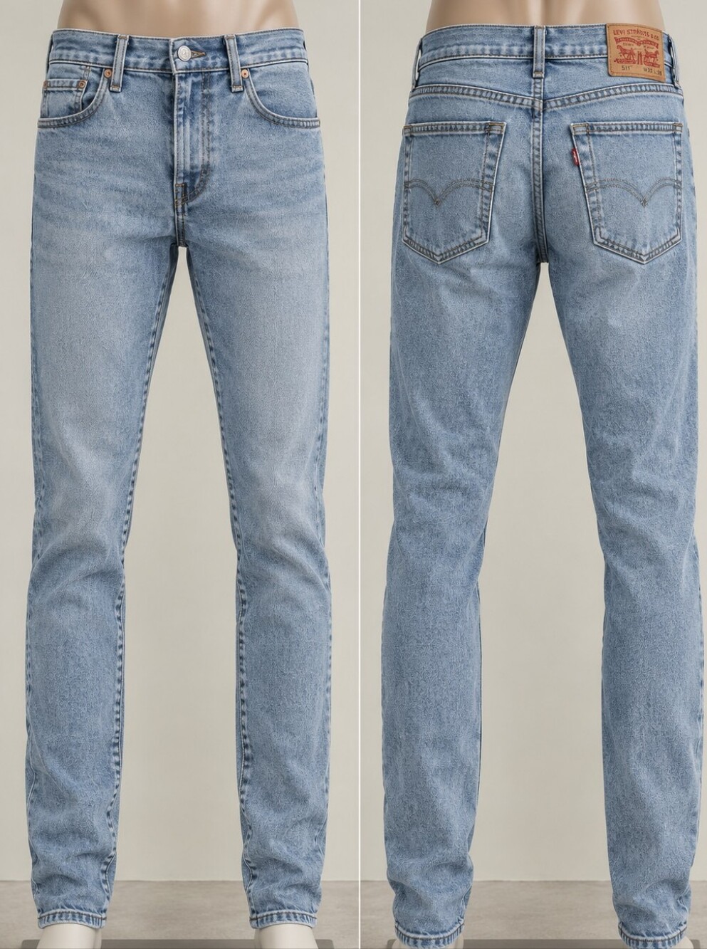 Levi's 511 Light Wash Denim Jeans - Blue